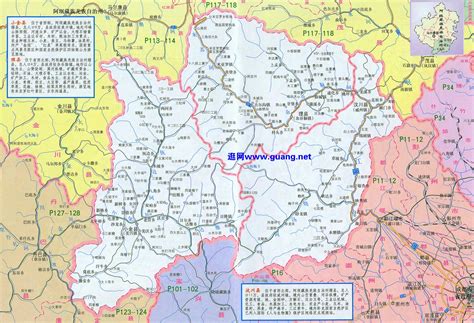 阿坝州金川县地图金川县阿坝镇全景图