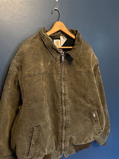 Vintage 80s Carhartt Canvas Santa Fe Zip Jacket Size XXL - Etsy