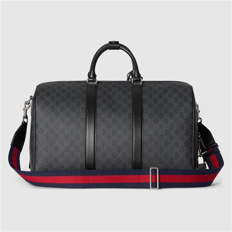 GG Black medium duffle bag in black GG Supreme | GUCCI® US