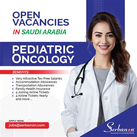 Pediatric Oncologist is Needed in Saudi Arabia. Get benefits of Tax-Free Salaries and bundle of ...