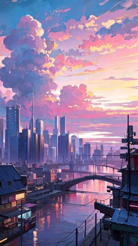 Anime City Wallpaper 4k Phone