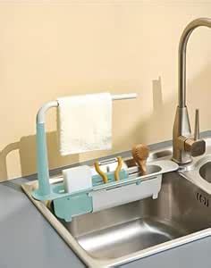 UPKARANWALE Multipurpose Sink Storage Rack Towel Holder Durable for ...