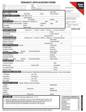 LUXE Property Tenancy Application Form - Blank Fillable Template | Fill ...