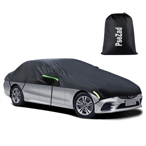 Amazon.com: Universal Half Car Cover Waterproof All Weather, Black Car ...