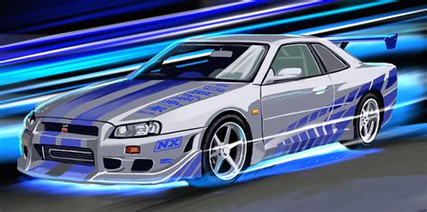 Paul Walker Nissan Skyline R34 GT-R | Nissan gtr skyline, Nissan skyline, Skyline gtr r34