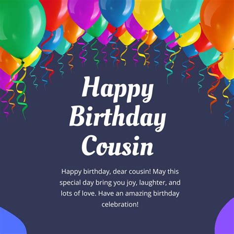 Cousin Birthday Wishes