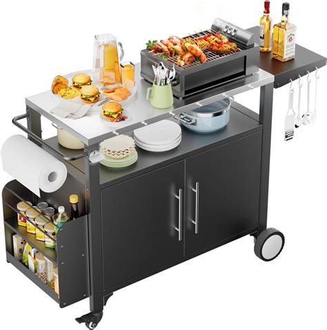 Amazon.com: MODCART Outdoor Grill Cart with Storage, Movable Outdoor ...