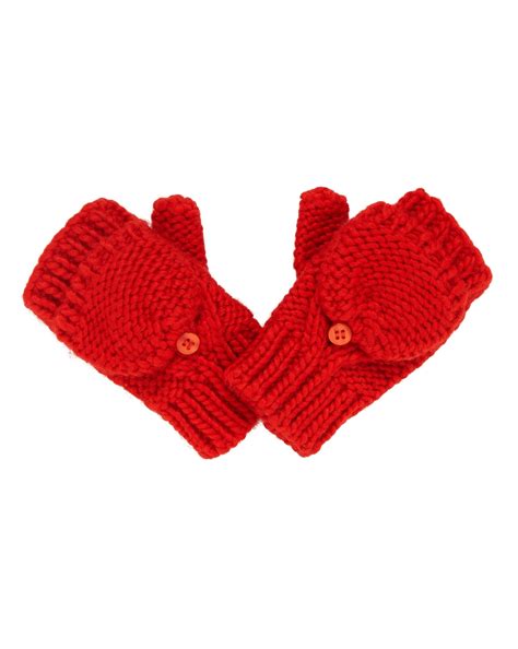 Buy Boys Mittens Cable Knit - Red Online at Best Price | Mothercare India
