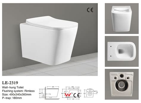 P Trap Water Closet One Piece Toilet Floor Mounted Wc Commode Bowl ...