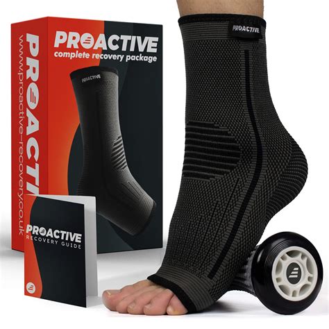 Buy ProActive Plantar Fasciitis Recovery Kit Compression Socks One Pair, Foot Roller and ...