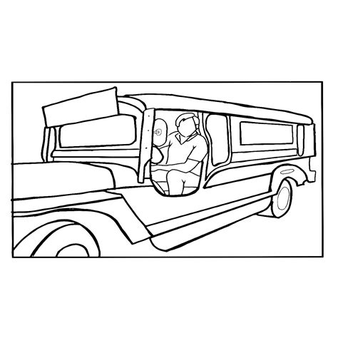 jeepney drawing | Easy cartoon drawings, Jeep drawing, Easy drawings