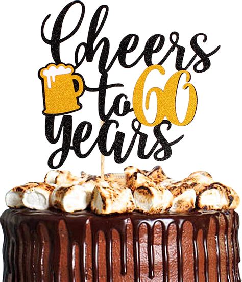 UNIMALL 60 Years Cake Topper - Gold Glitter 60th Birthday, India | Ubuy