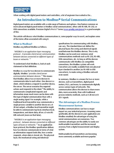 Modbus Serial Communication 的图像结果