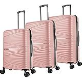 Buy Nasher Miles Warrior Expander Hard-Sided PP Luggage Set of 3 Bronze ...