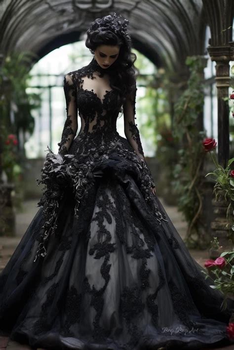 Pin by Stephanie Greholver on Wedding Ideas in 2024 | Goth wedding dresses, Gothic wedding dress ...