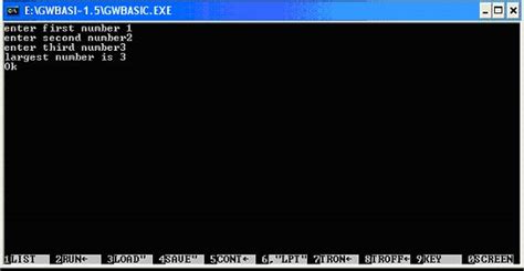 GW Basic Program 的图像结果