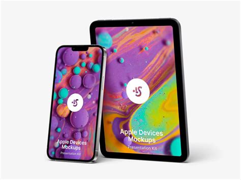 iPhone and iPad Mockups Side by Side Standing | by LS.GRAPHICS