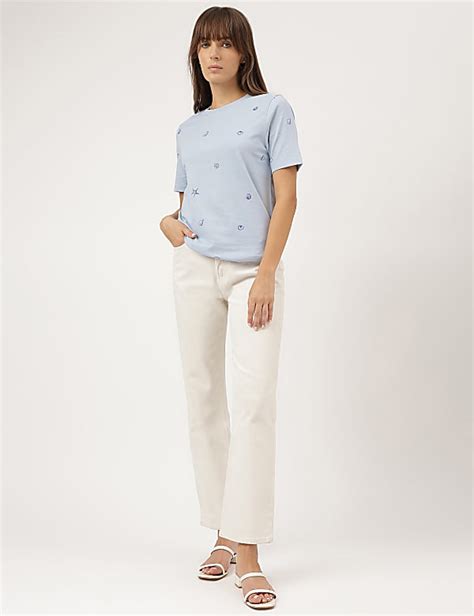 Buy Pure Cotton Printed Short Sleeves T-Shirt at Marks & Spencer