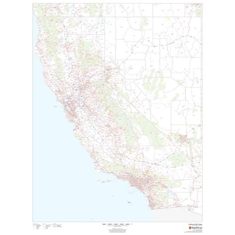 California - Zip Code Map by Map Sherpa - The Map Shop