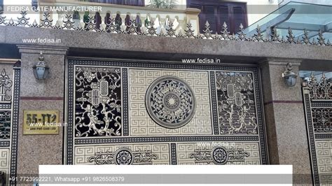 Wooden Gate Design Simple Iron Gate Design For House 14 Feet Gate ...