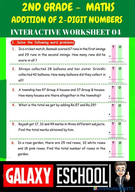 Image result for Two-Digit Addition Math for Grade 2