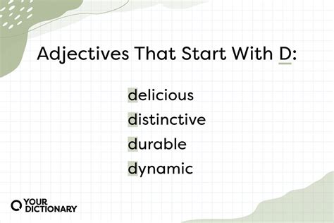 120 Adjectives That Start With "D" | YourDictionary