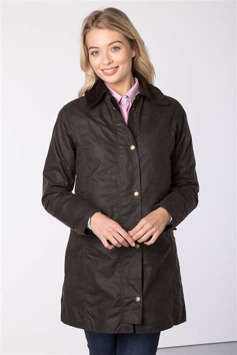 Ladies Long Wax Jacket UK | Womens Long Wax Coat | Rydale