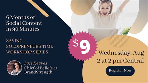 Create 6 Months of Social Media Posts in 90 Minutes - LIVE Workshop ...