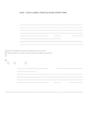 HACP Study Guide & Practice Exam Order Form - Blank Fillable Template ...