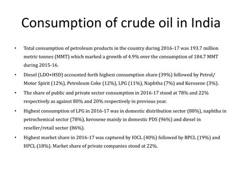 Crude oil imports in india | PPTX