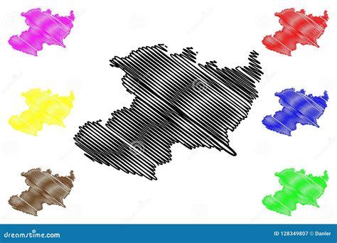 Michoacan map vector stock vector. Illustration of america - 128349807