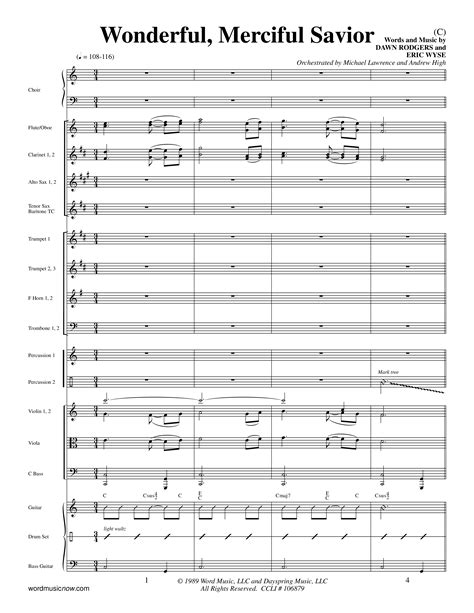 Wonderful Merciful Savior (Choral Anthem SATB) (Word Music Choral ...