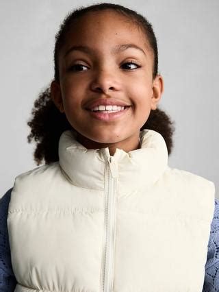 Mango Kids' Laura Quilted Longline Gilet, Light Beige
