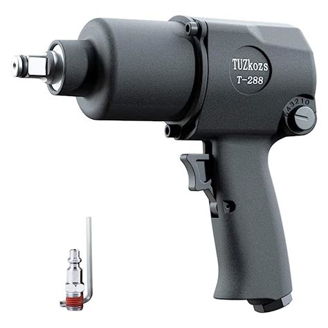 TUZkozs 1/2" Air Impact Wrench, Heavy Duty Double Hammers Impact Gun, 1 ...