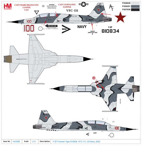 F-5F Franken Tiger 810834, VFC-111, US Navy, 2023