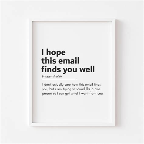Email Quotes I Hope This Email Finds You Well Wfh Just - Etsy