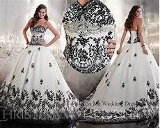 White Wedding Dress With Black Lace by Aliexpress Buy Embellished White And Black Wedding White Wedding Dress With Black Lace
