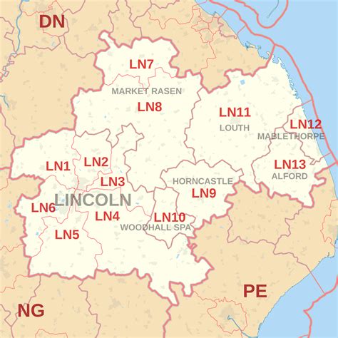 Image result for Ln Postcode Map