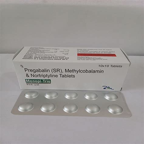 Menopi Trio - Pregabalin (SR) , Methylcobalamin & Notriptyline Tablets ...
