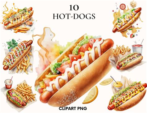Empty Hot Dog Bun Clipart