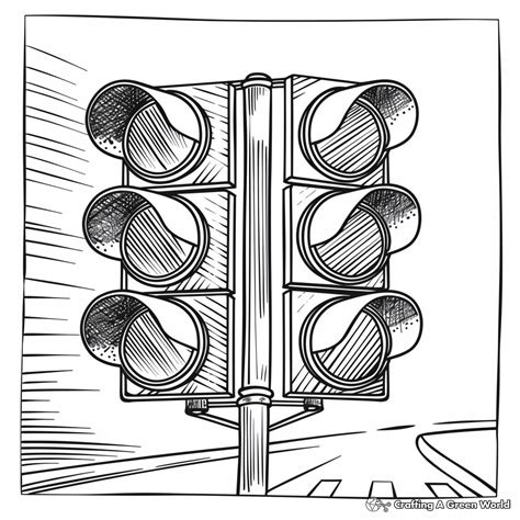 Traffic Light Coloring Page Print Out Free Printable Car Coloring