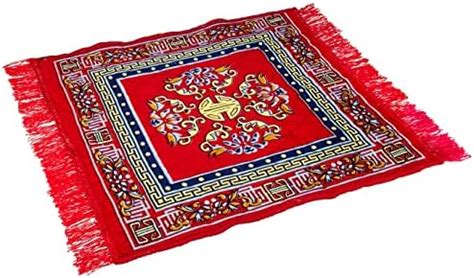 CRM TRADERS Woolen Puja Aasan Mat for Prayers - Handmade Decorative ...