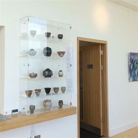 Wall mounted display case clear display cabinet display shelving unit ...