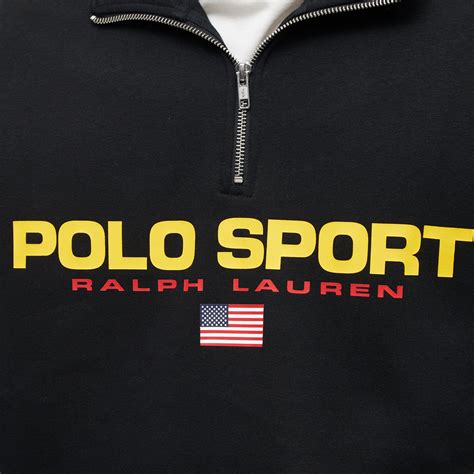 Polo Ralph Lauren Polo Sport Quarter Zip Polo Black & Gold | END. (DK)