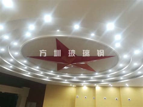 海南省武警总队定制玻璃钢五角星造型雕塑装饰礼堂-玻璃钢雕塑厂