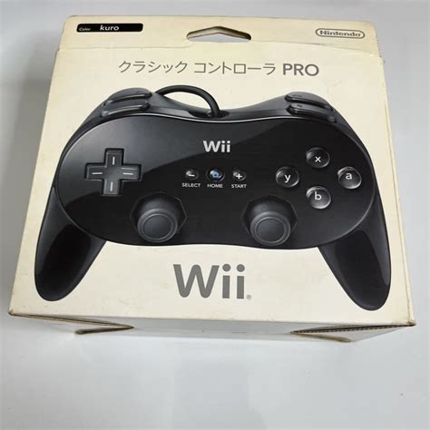 Official Nintendo Wii Classic Pro Controller Black Remote Professional ...