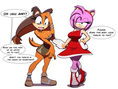 #1004 - safe, artist:kojiro-brushard, amy rose, sticks the badger ...