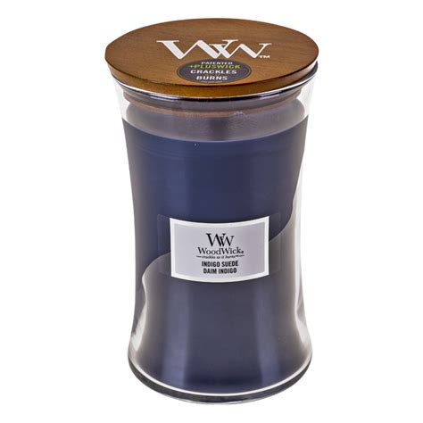 WoodWick Indigo Suede glass large | Excaliburshop