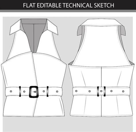 Rockstar vest fashion technical drawing Images - Free Download on Freepik