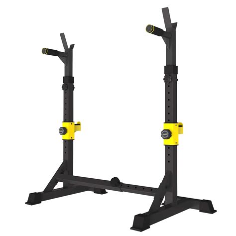 UBOWAY Barbell Rack Squat Stand Adjustable Bench Press Rack 550LBS Max ...
